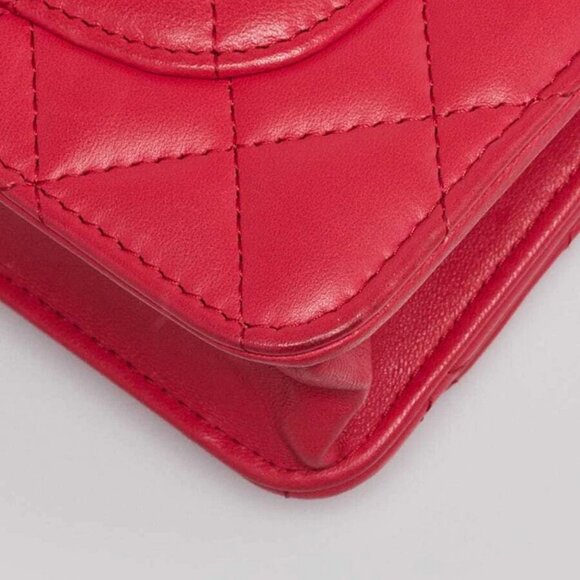 Chanel Pink Quilted Lambskin Leather Classic CC WOC Clutch Bag - Picture 4 of 12
